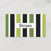 Green Black Stripes Visitenkarte (Vorderseite)