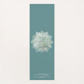 Green black two sided Mandala Yogamatte (Vorderseite)