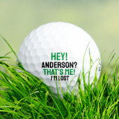 Green Black Typografy Funny Love Golf Ball