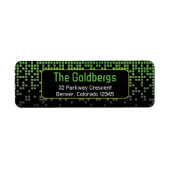 Green Black Video Game Gamer Bar Mitzvah Adresse (Vorne)