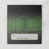 Green Black Video Game Gamer Bar Mitzvah Adresse Platzkarte (Außenseite Aufgefaltet)