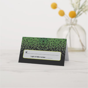 Green Black Video Game Gamer Bar Mitzvah Adresse Platzkarte