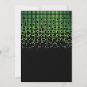 Green Black Video Game Gamer Bar Mitzvah Einladung (Rückseite)