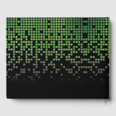 Green Black Video Game Gamer Bar Mitzvah Gästebuch (Rückseite)