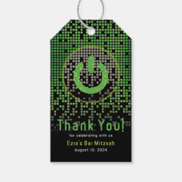 Green Black Video Game Gamer Bar Mitzvah Geschenkanhänger