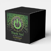 Green Black Video Game Gamer Bar Mitzvah Geschenkschachtel (Rückseite)