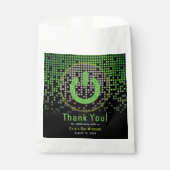 Green Black Video Game Gamer Bar Mitzvah Geschenktütchen (Vorderseite)