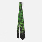 Green Black Video Game Gamer Bar Mitzvah Krawatte (Rückseite)