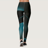 Green Black Wavy Pattern Women Workout leggings  (Rückseite)