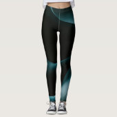 Green Black Wavy Pattern Women Workout leggings  (Vorderseite)