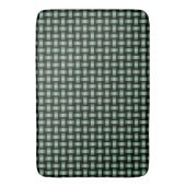Green Black Weave Pattern Badematte (Vorderseite Vertikal)