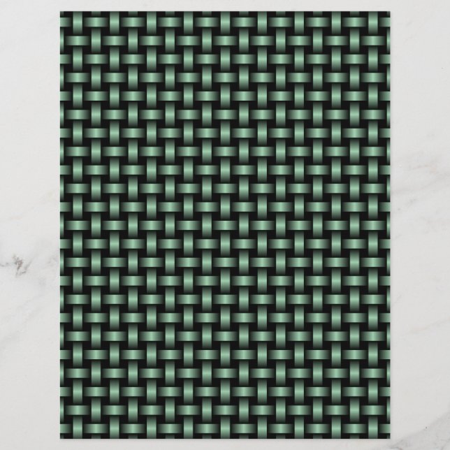 Green Black Weave Pattern Briefbogen (Vorderseite)