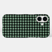 Green Black Weave Pattern Case-Mate iPhone Hülle (Rückseite (Horizontal))