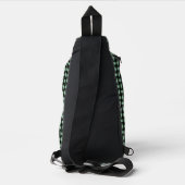 Green Black Weave Pattern Crossbody Bag (Rückseite)