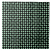 Green Black Weave Pattern Fliese (Vorderseite)