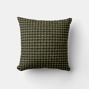 Green Black Weave Pattern Kissen