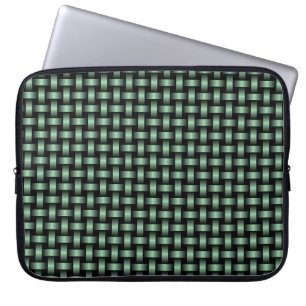 Green Black Weave Pattern Laptopschutzhülle