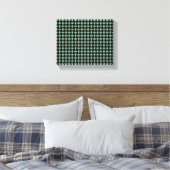 Green Black Weave Pattern Leinwanddruck (Insitu (Schlafzimmer))