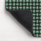 Green Black Weave Pattern Mousepad (Ecke)