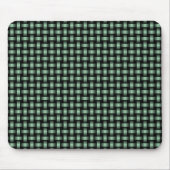 Green Black Weave Pattern Mousepad (Vorne)