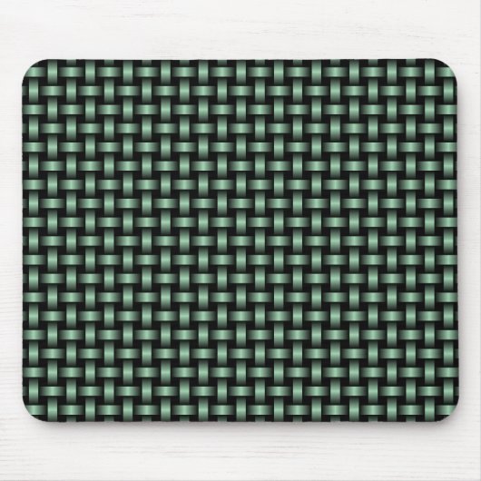 Green Black Weave Pattern Mousepad (Vorne)