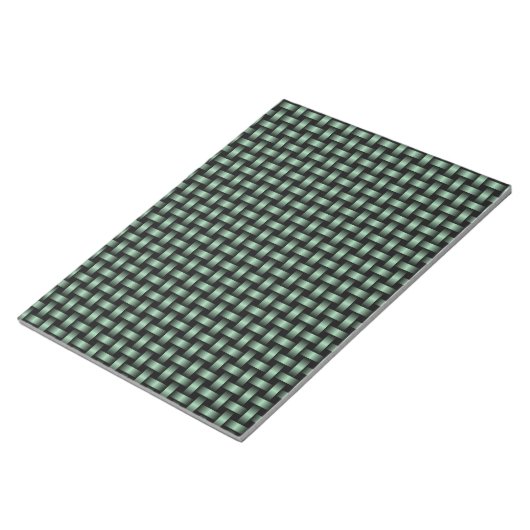 Green Black Weave Pattern Notizblock (angewinkelt)