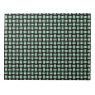 Green Black Weave Pattern Notizblock