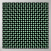 Green Black Weave Pattern Poster (Vorne)