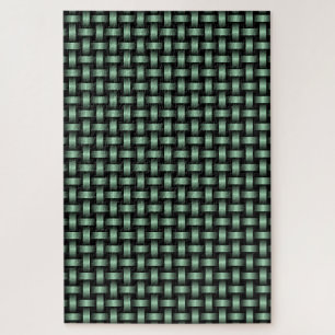 Green Black Weave Pattern Puzzle