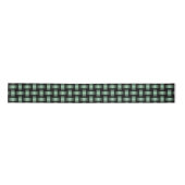 Green Black Weave Pattern Satinband (Vorderseite)