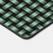 Green Black Weave Pattern Schreibtischunterlage (Ecke)