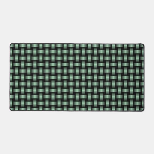 Green Black Weave Pattern Schreibtischunterlage (Vorderseite)