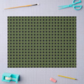 Green Black Weave Pattern Seidenpapier (Basteln)