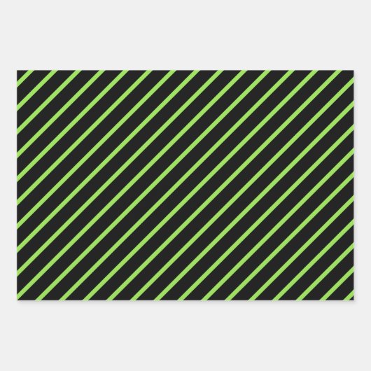 Green, Black & White Geschenkpapier Set (Vorderseite 2)
