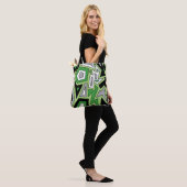 Green Black White Gray Aro Geometric Abstract Tasche (Am Model)
