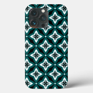 Green Black & White Ogee Muster Case-Mate iPhone Hülle