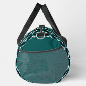 Green Black & White Ogee Muster Duffle Bag (Rechts)