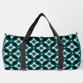 Green Black & White Ogee Muster Duffle Bag (Rückseite)