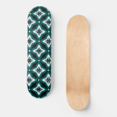 Green Black & White Ogee Muster Skateboard (Vorderseite)