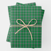 Green Black White Plaid Classic Geschenkpapier Set (Beispiel)