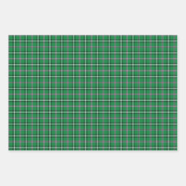 Green Black White Plaid Classic Geschenkpapier Set
