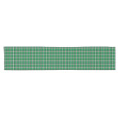 Green Black White Plaid Classic Table Runner Kurzer Tischläufer (Horizontal)