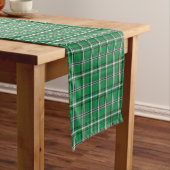 Green Black White Plaid Classic Table Runner Kurzer Tischläufer (Beispiel)