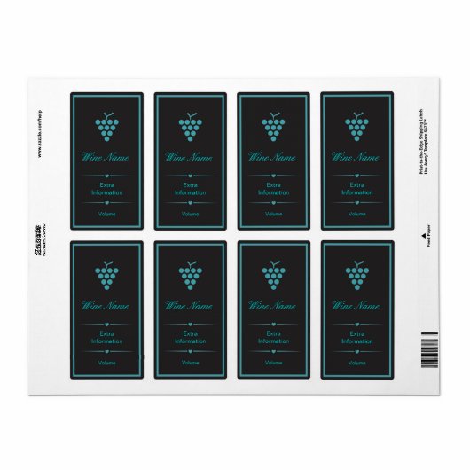 Green Black Wine Label (Vorne)