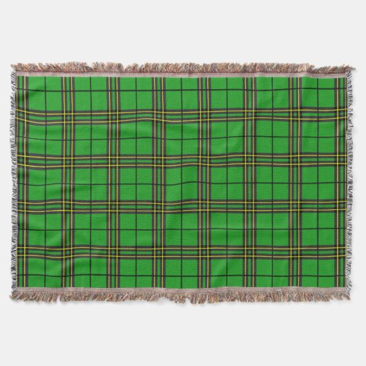Green Black Yellow Tartan Decke (Vorderseite)