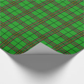 Green Black Yellow Tartan Wrapping Paper Geschenkpapier (Ecke)
