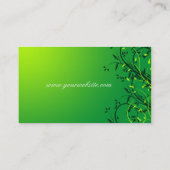 Green Blätter Business Card Visitenkarte (Rückseite)