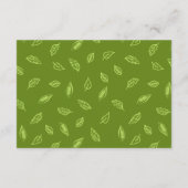 Green Blätter Country Wedding Directions Card Begleitkarte (Rückseite)