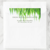 Green Blätter Earth Friendly Design Rechteckiger Aufkleber (Tasche)