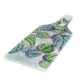 Green Blätter Glass Cutting Board Schneidebrett (Ecke)